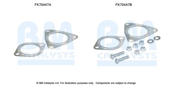 Montagesatz, Abgasrohr BM CATALYSTS FK70447