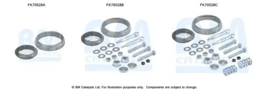 Montagesatz, Abgasrohr BM CATALYSTS FK70528 Bild Montagesatz, Abgasrohr BM CATALYSTS FK70528
