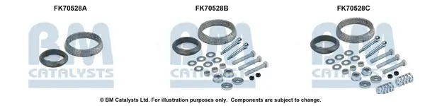 Montagesatz, Abgasrohr BM CATALYSTS FK70528