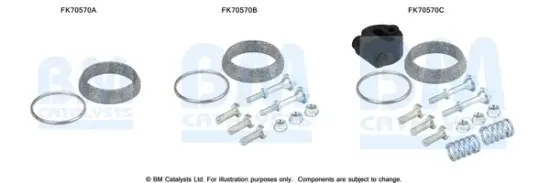 Montagesatz, Abgasrohr vorne BM CATALYSTS FK70570 Bild Montagesatz, Abgasrohr vorne BM CATALYSTS FK70570