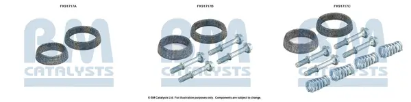 Montagesatz, Katalysator hinten BM CATALYSTS FK91717