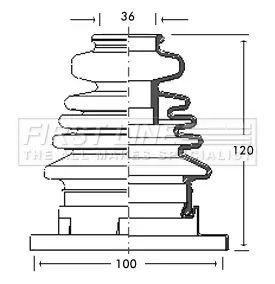 Faltenbalgsatz, Antriebswelle FIRST LINE FCB2714 Bild Faltenbalgsatz, Antriebswelle FIRST LINE FCB2714