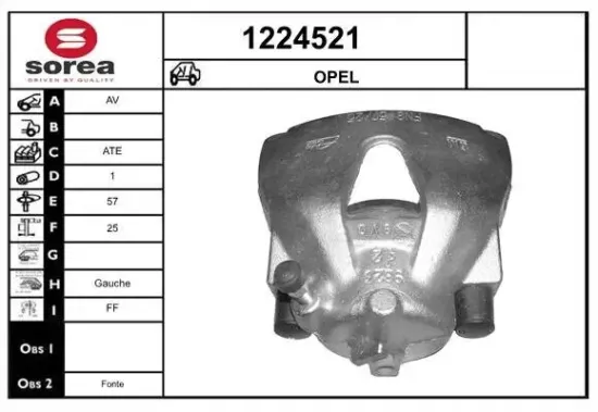 Bremssattel Vorderachse links SNRA 1224521 Bild Bremssattel Vorderachse links SNRA 1224521