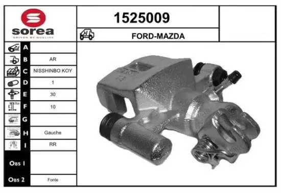 Bremssattel Hinterachse links hinter der Achse SNRA 1525009 Bild Bremssattel Hinterachse links hinter der Achse SNRA 1525009