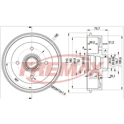 Bremstrommel Hinterachse FREMAX BD-1511 Bild Bremstrommel Hinterachse FREMAX BD-1511