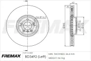 Bremsscheibe Vorderachse links FREMAX BD-3492