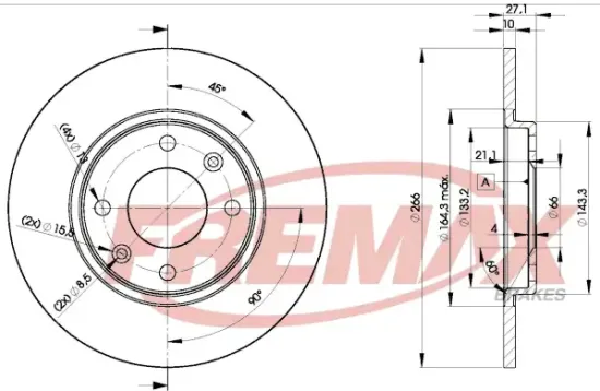 Bremsscheibe Vorderachse FREMAX BD-4688 Bild Bremsscheibe Vorderachse FREMAX BD-4688