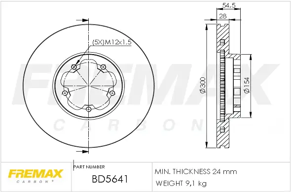 Bremsscheibe Vorderachse FREMAX BD-5641