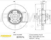 Bremsscheibe FREMAX BD-9076