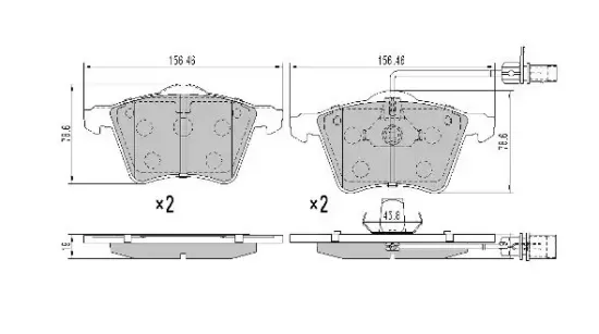Bremsbelagsatz, Scheibenbremse Vorderachse FREMAX FBP-1149 Bild Bremsbelagsatz, Scheibenbremse Vorderachse FREMAX FBP-1149