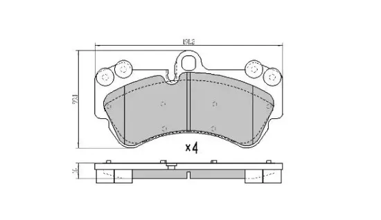 Bremsbelagsatz, Scheibenbremse Vorderachse FREMAX FBP-1356 Bild Bremsbelagsatz, Scheibenbremse Vorderachse FREMAX FBP-1356