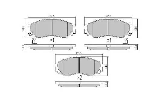 Bremsbelagsatz, Scheibenbremse Vorderachse FREMAX FBP-1756 Bild Bremsbelagsatz, Scheibenbremse Vorderachse FREMAX FBP-1756