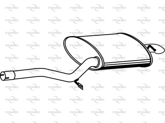 Endschalldämpfer hinten rechts FENNO P11017 Bild Endschalldämpfer hinten rechts FENNO P11017