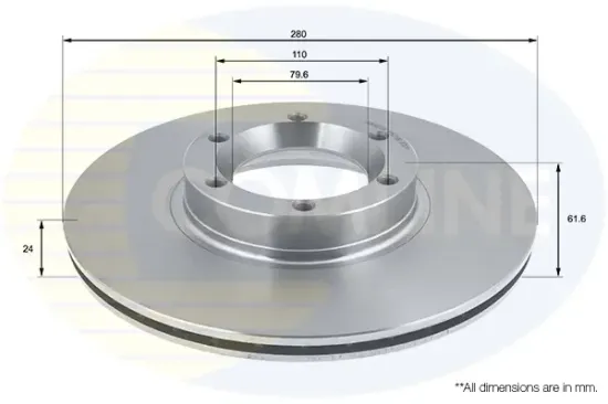 Bremsscheibe Vorderachse COMLINE ADC0263V Bild Bremsscheibe Vorderachse COMLINE ADC0263V