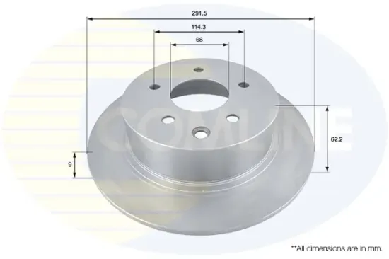 Bremsscheibe Hinterachse COMLINE ADC0275 Bild Bremsscheibe Hinterachse COMLINE ADC0275