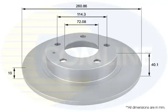 Bremsscheibe Hinterachse COMLINE ADC0421 Bild Bremsscheibe Hinterachse COMLINE ADC0421