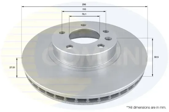 Bremsscheibe Vorderachse COMLINE ADC1118V Bild Bremsscheibe Vorderachse COMLINE ADC1118V