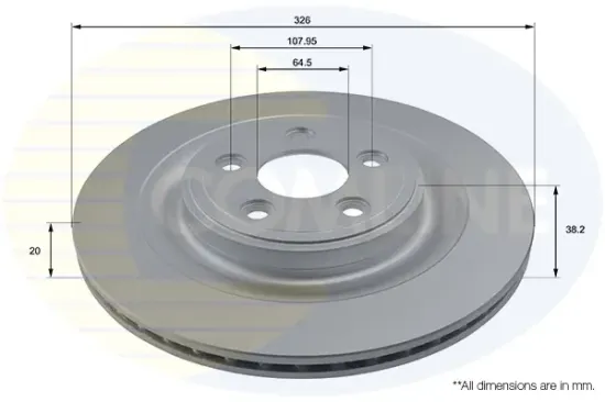 Bremsscheibe Hinterachse COMLINE ADC1246V Bild Bremsscheibe Hinterachse COMLINE ADC1246V