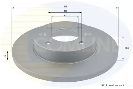 Bremsscheibe Vorderachse COMLINE ADC1503 Bild Bremsscheibe Vorderachse COMLINE ADC1503