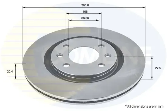 Bremsscheibe Vorderachse COMLINE ADC1504V Bild Bremsscheibe Vorderachse COMLINE ADC1504V