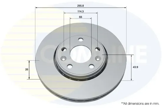 Bremsscheibe Vorderachse COMLINE ADC1584V Bild Bremsscheibe Vorderachse COMLINE ADC1584V