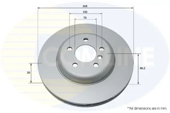 Bremsscheibe Vorderachse COMLINE ADC1783V Bild Bremsscheibe Vorderachse COMLINE ADC1783V