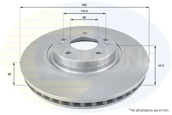 Bremsscheibe Vorderachse COMLINE ADC2412V Bild Bremsscheibe Vorderachse COMLINE ADC2412V