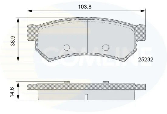 Bremsbelagsatz, Scheibenbremse Hinterachse COMLINE CBP06100 Bild Bremsbelagsatz, Scheibenbremse Hinterachse COMLINE CBP06100
