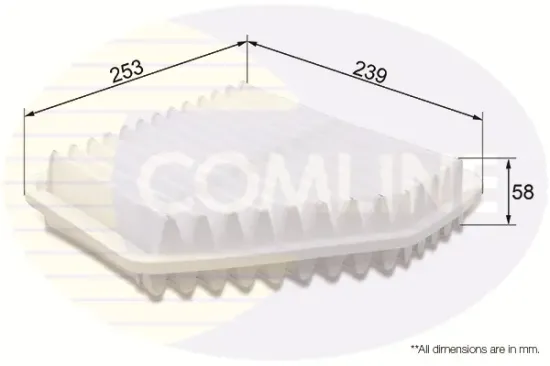 Luftfilter COMLINE CTY12185 Bild Luftfilter COMLINE CTY12185