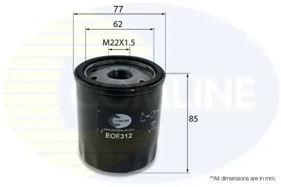 Ölfilter COMLINE EOF312 Bild Ölfilter COMLINE EOF312