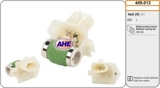 Vorwiderstand, Elektromotor (Kühlerlüfter) AHE 409.013 Bild Vorwiderstand, Elektromotor (Kühlerlüfter) AHE 409.013