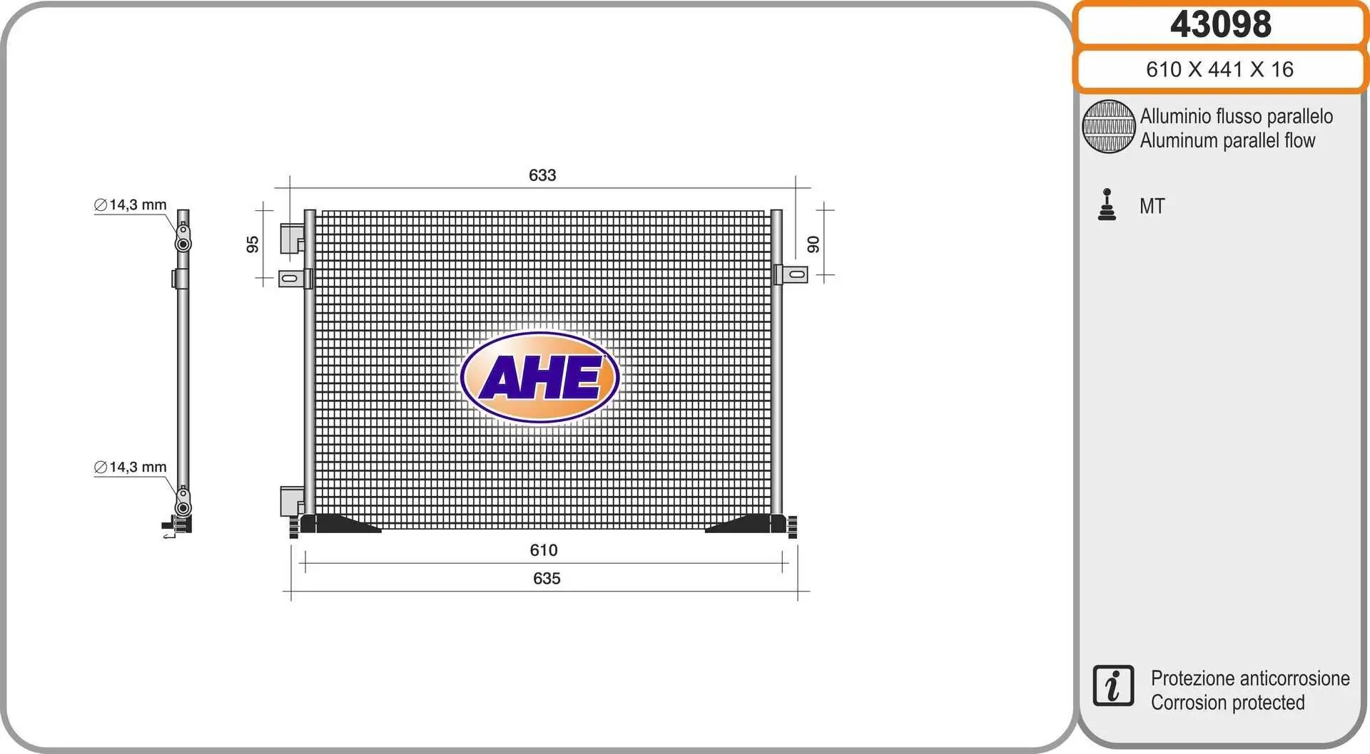 Kondensator, Klimaanlage AHE 43098