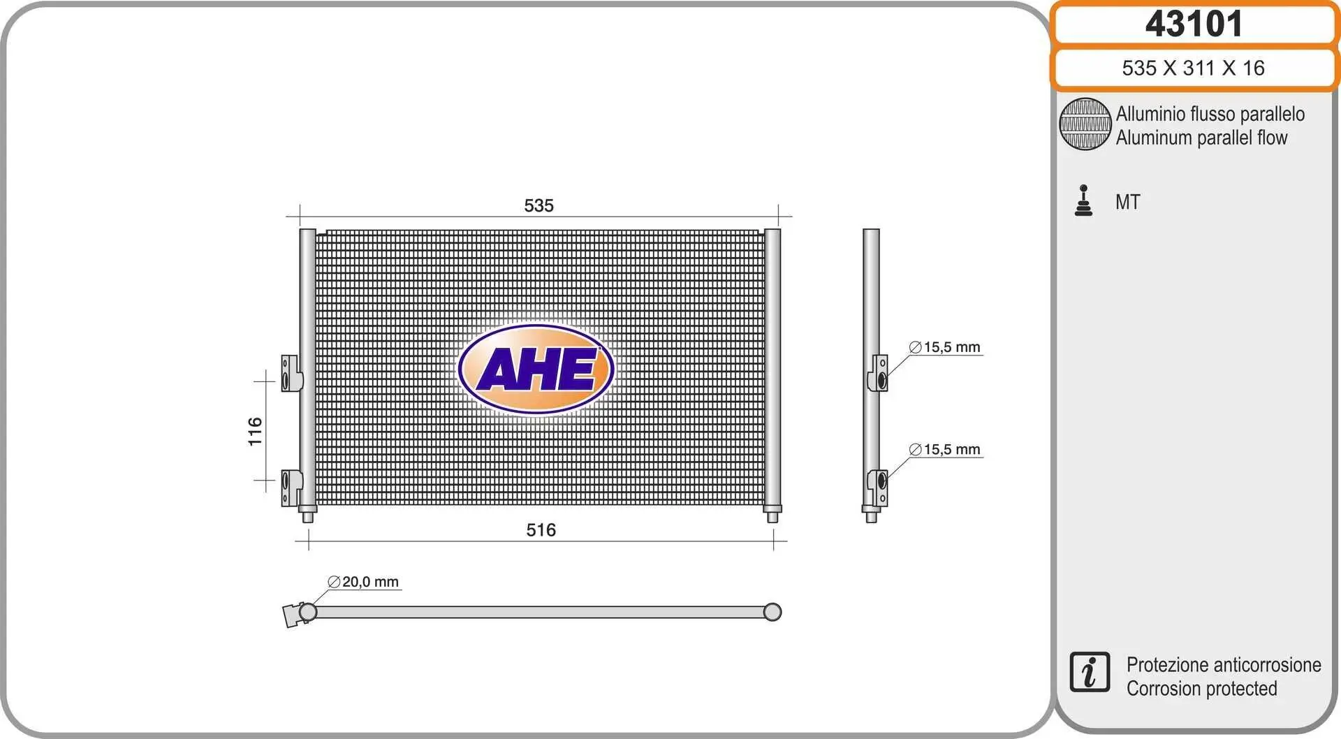 Kondensator, Klimaanlage AHE 43101