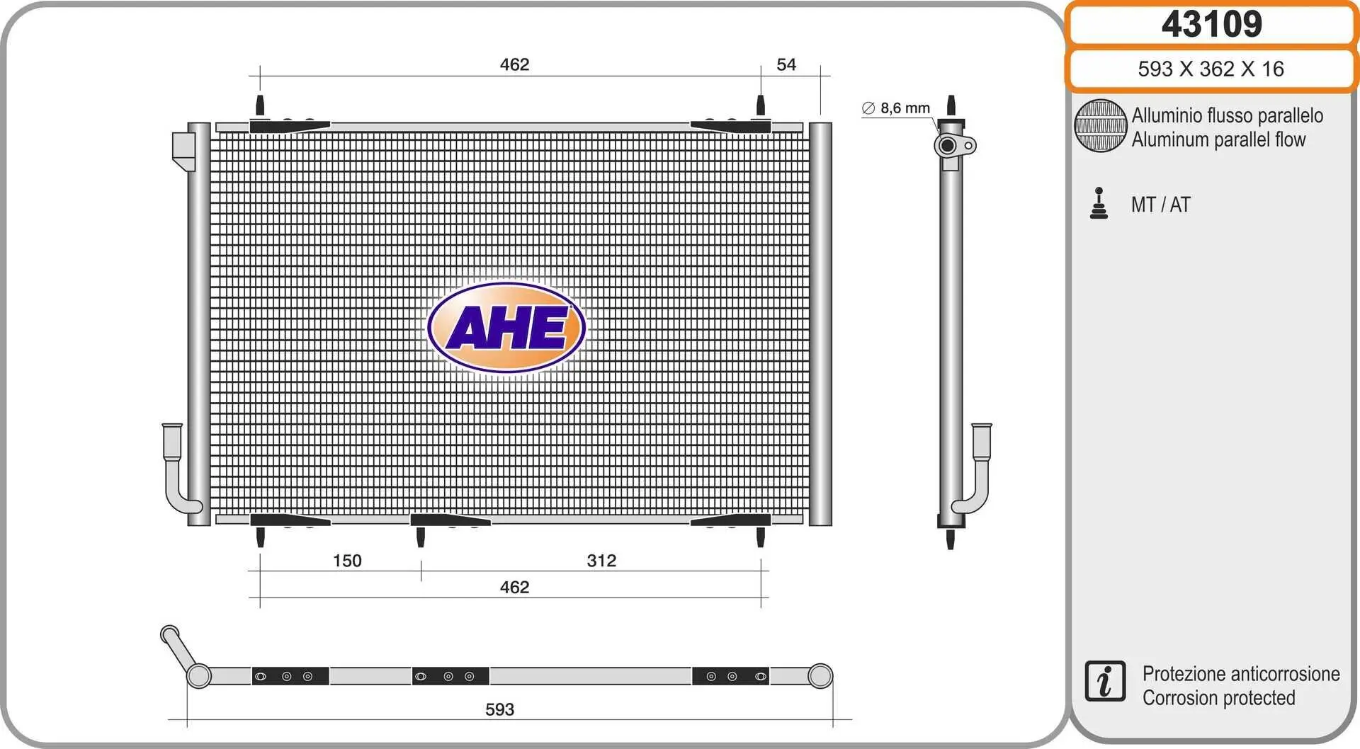 Kondensator, Klimaanlage AHE 43109