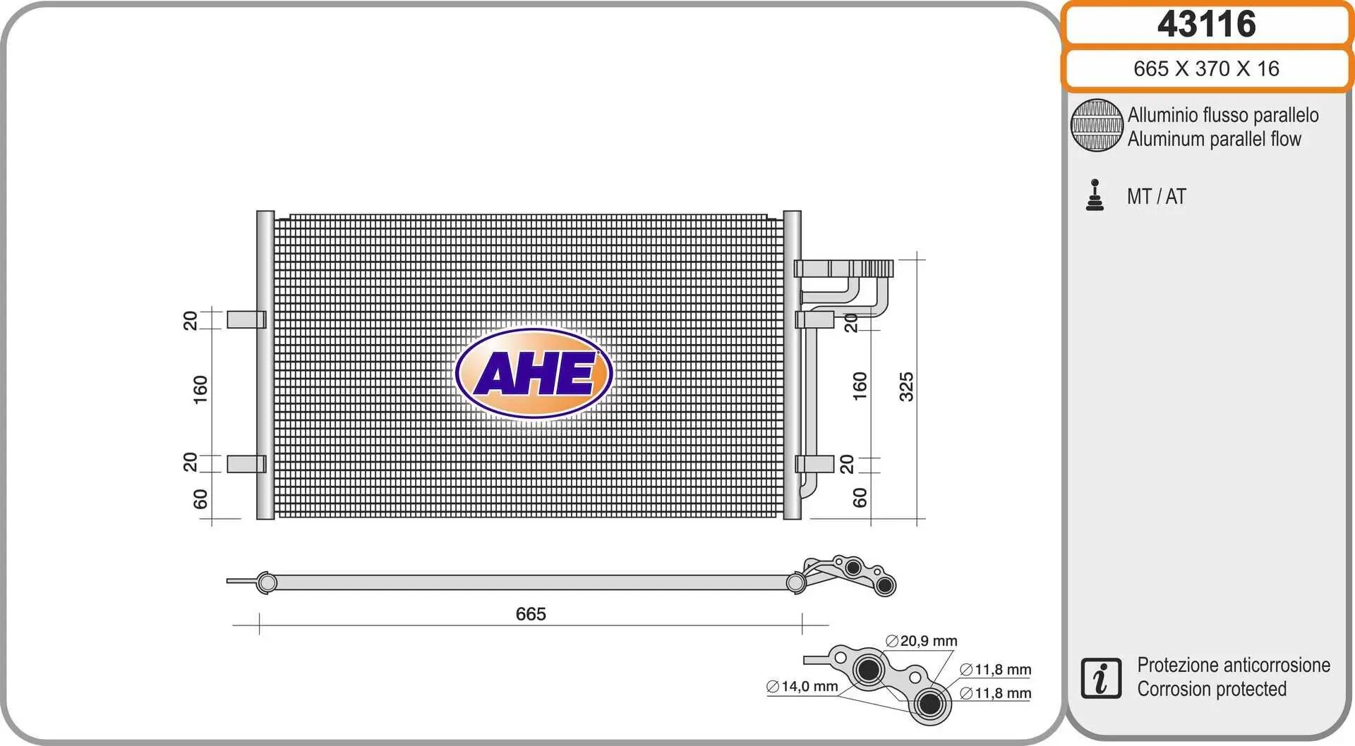 Kondensator, Klimaanlage AHE 43116