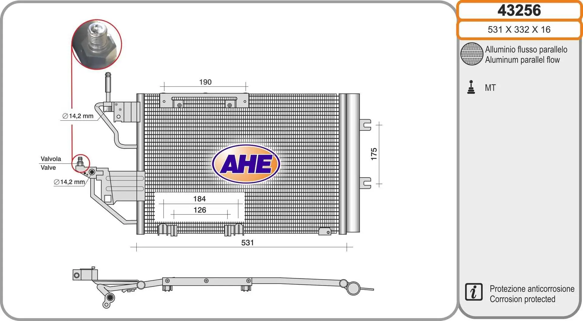 Kondensator, Klimaanlage AHE 43256