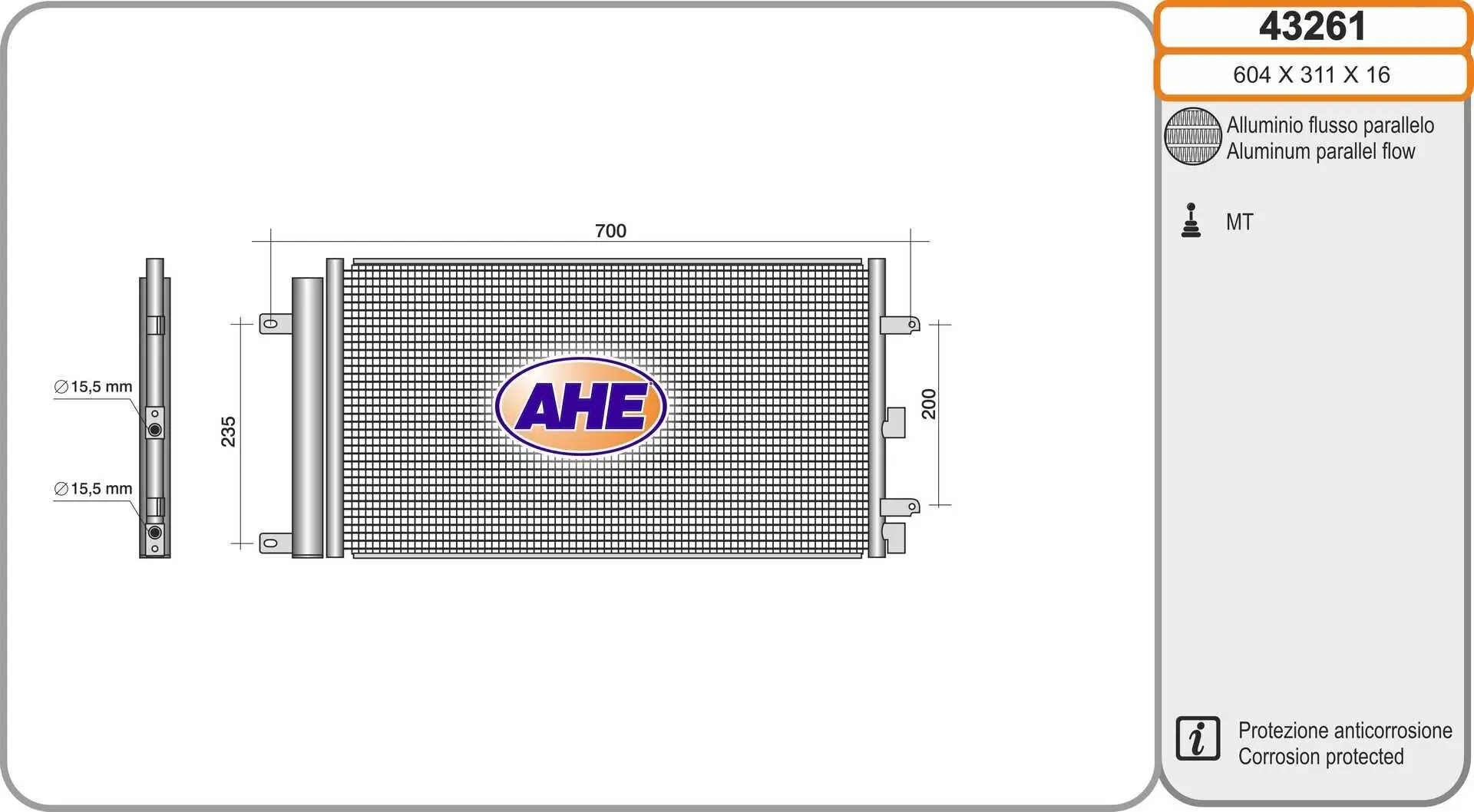 Kondensator, Klimaanlage AHE 43261