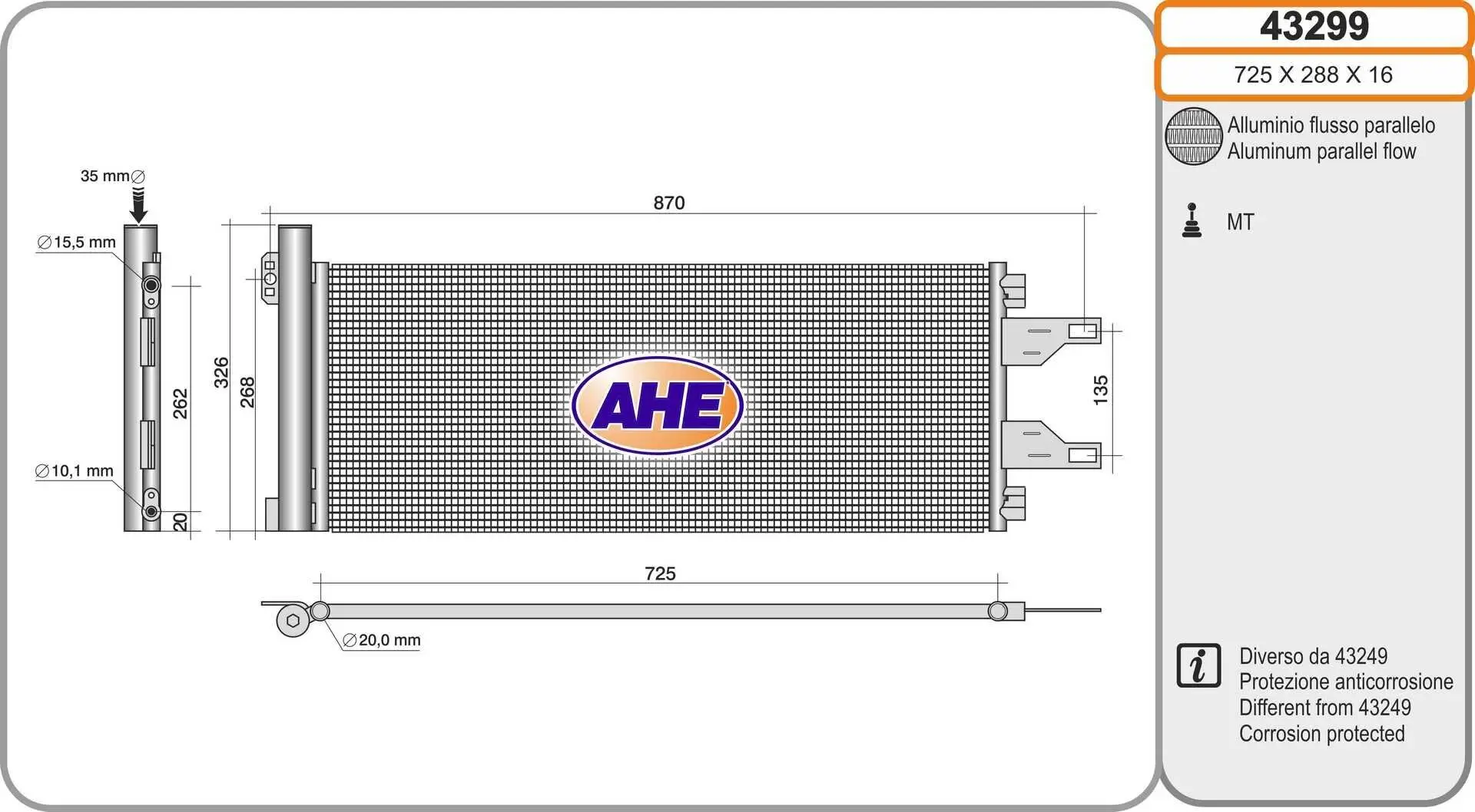 Kondensator, Klimaanlage AHE 43299