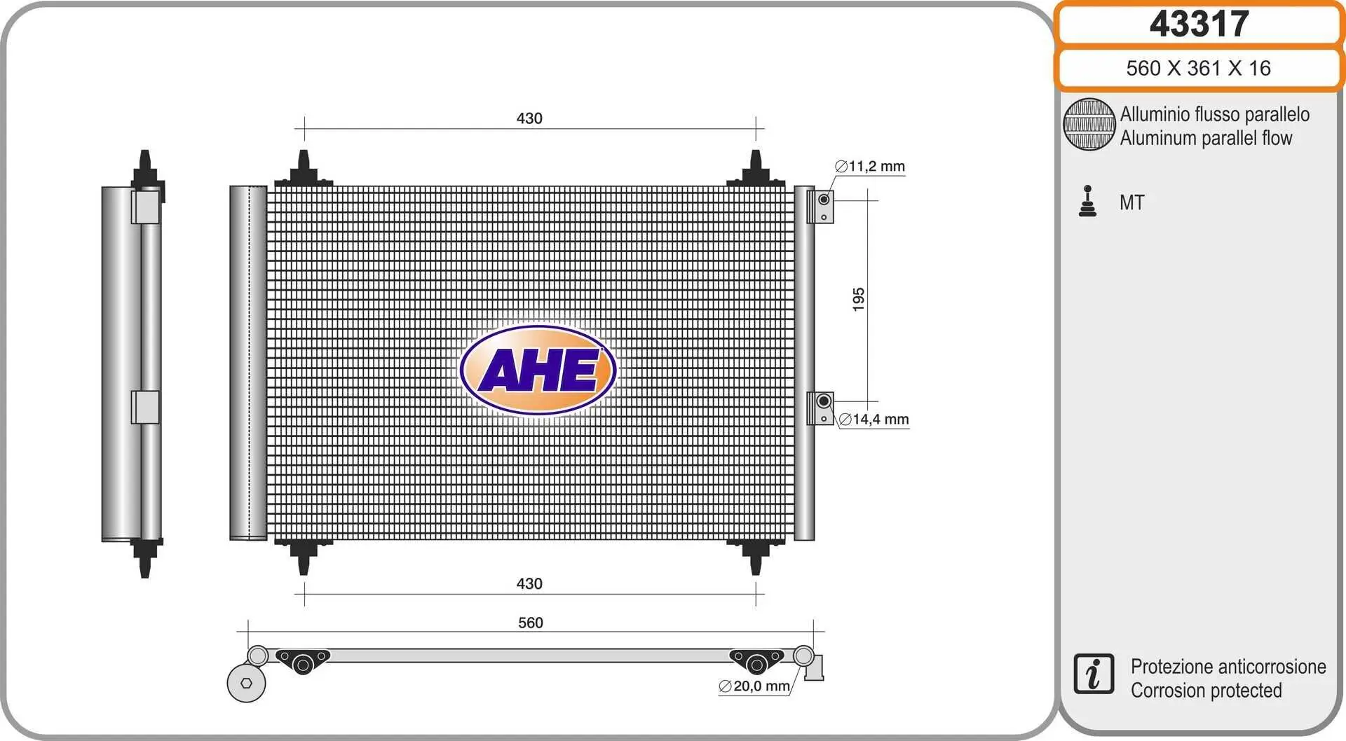 Kondensator, Klimaanlage AHE 43317