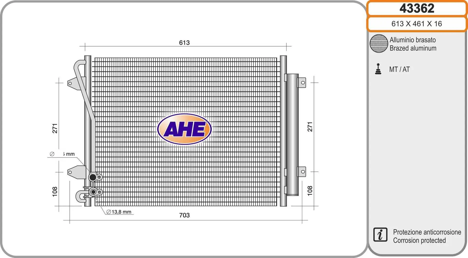 Kondensator, Klimaanlage AHE 43362