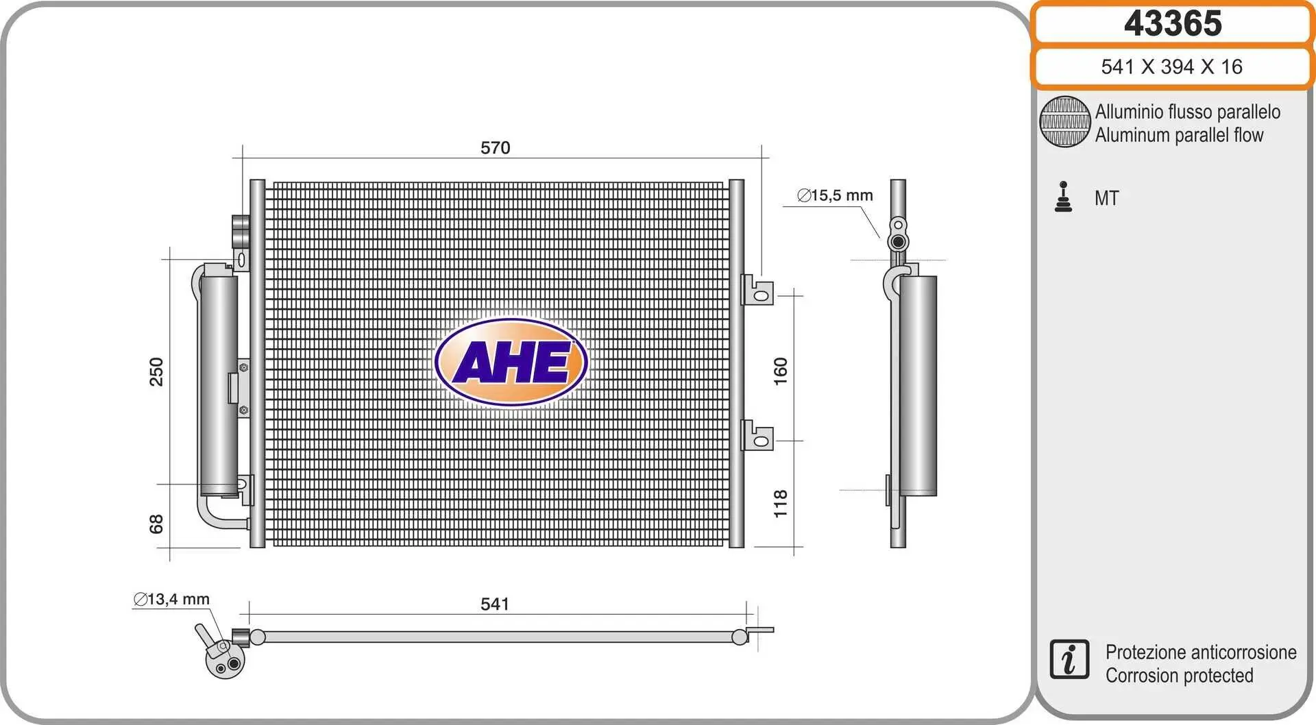 Kondensator, Klimaanlage AHE 43365