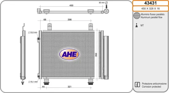 Kondensator, Klimaanlage AHE 43431 Bild Kondensator, Klimaanlage AHE 43431