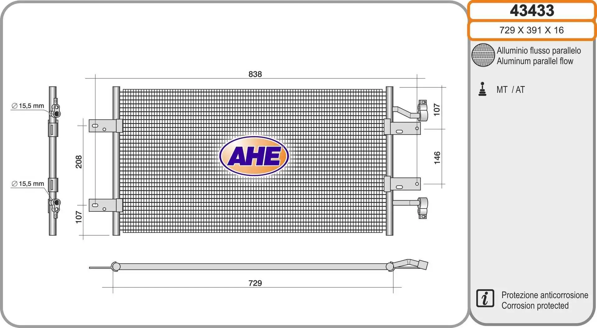 Kondensator, Klimaanlage AHE 43433