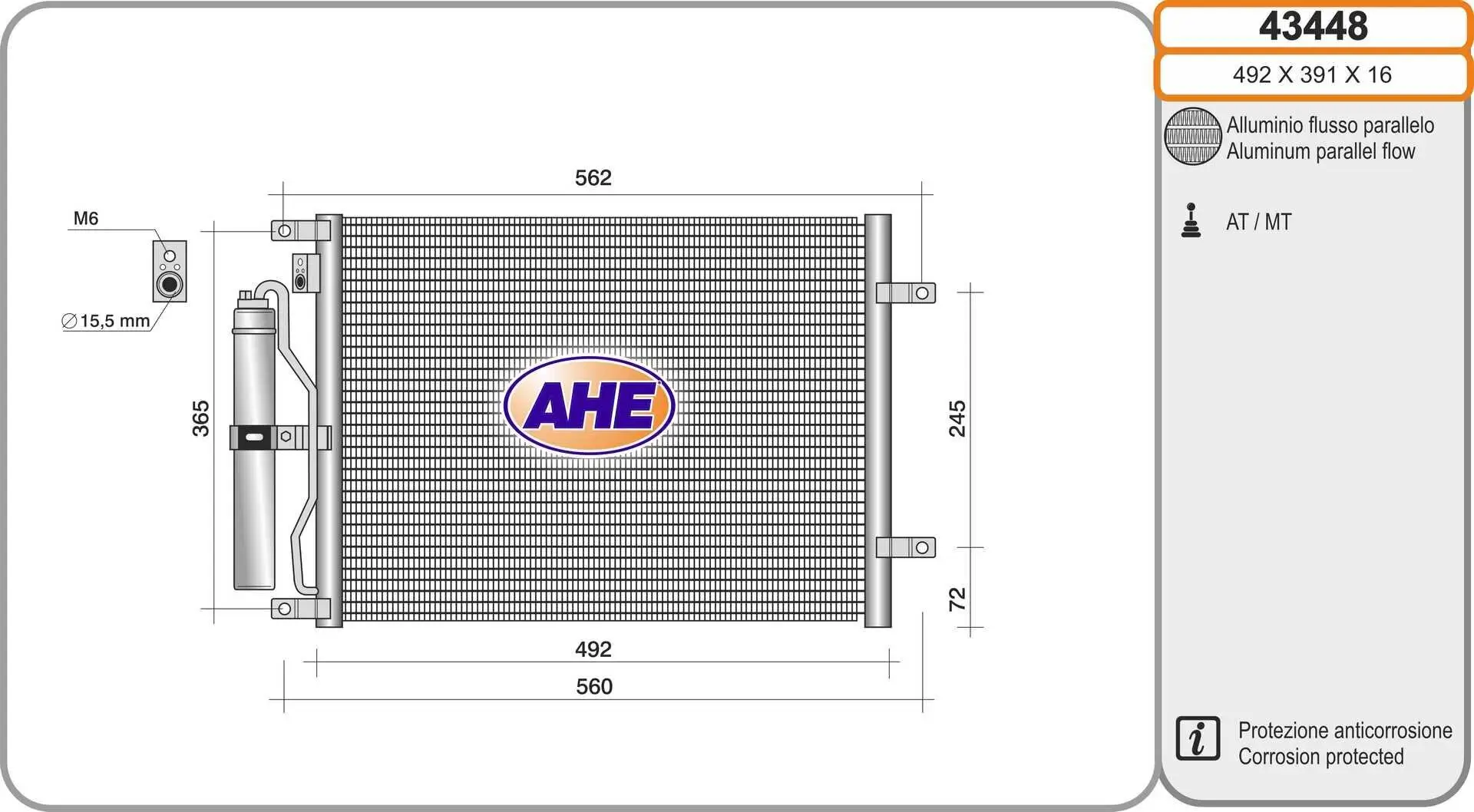 Kondensator, Klimaanlage AHE 43448