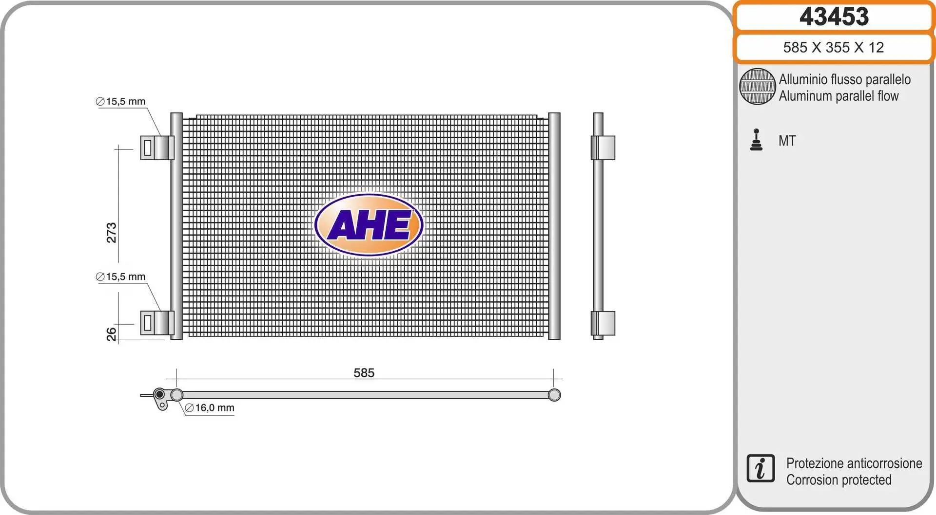 Kondensator, Klimaanlage AHE 43453