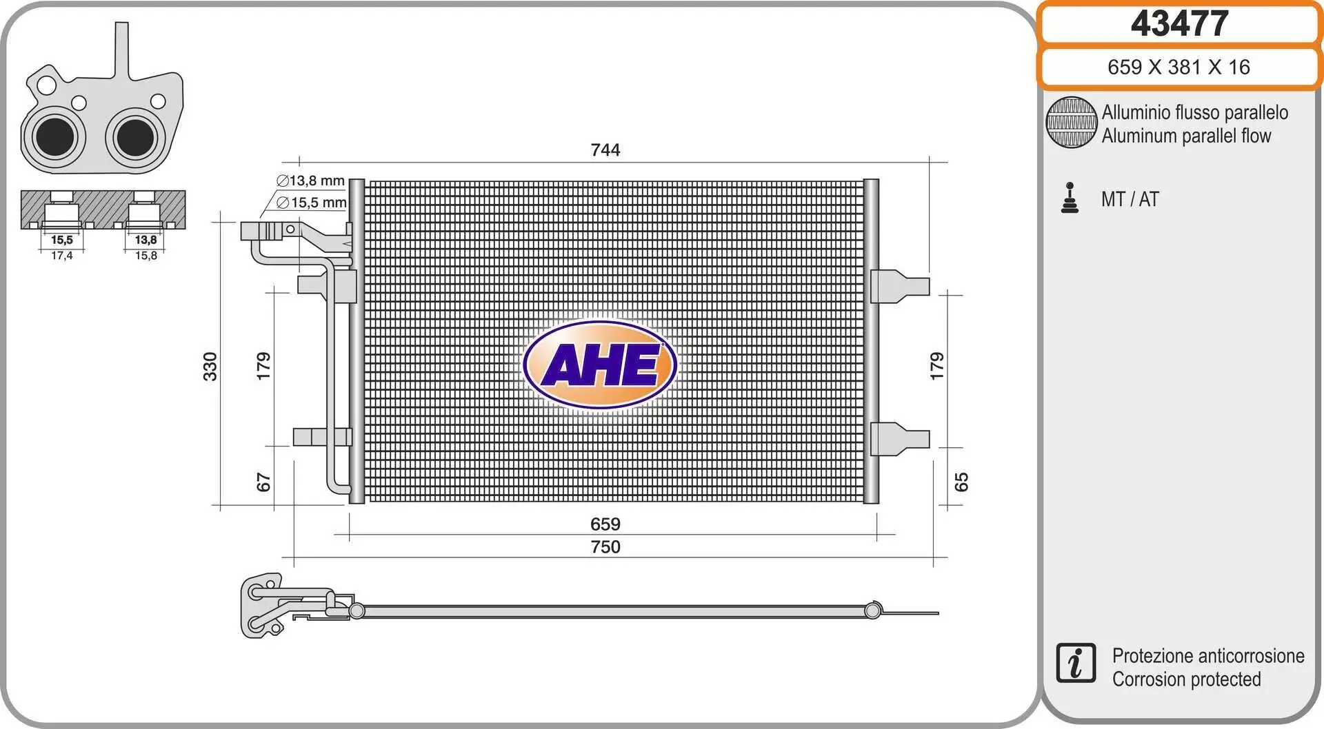 Kondensator, Klimaanlage AHE 43477