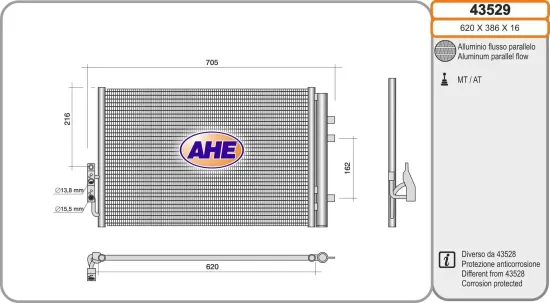 Kondensator, Klimaanlage AHE 43529 Bild Kondensator, Klimaanlage AHE 43529