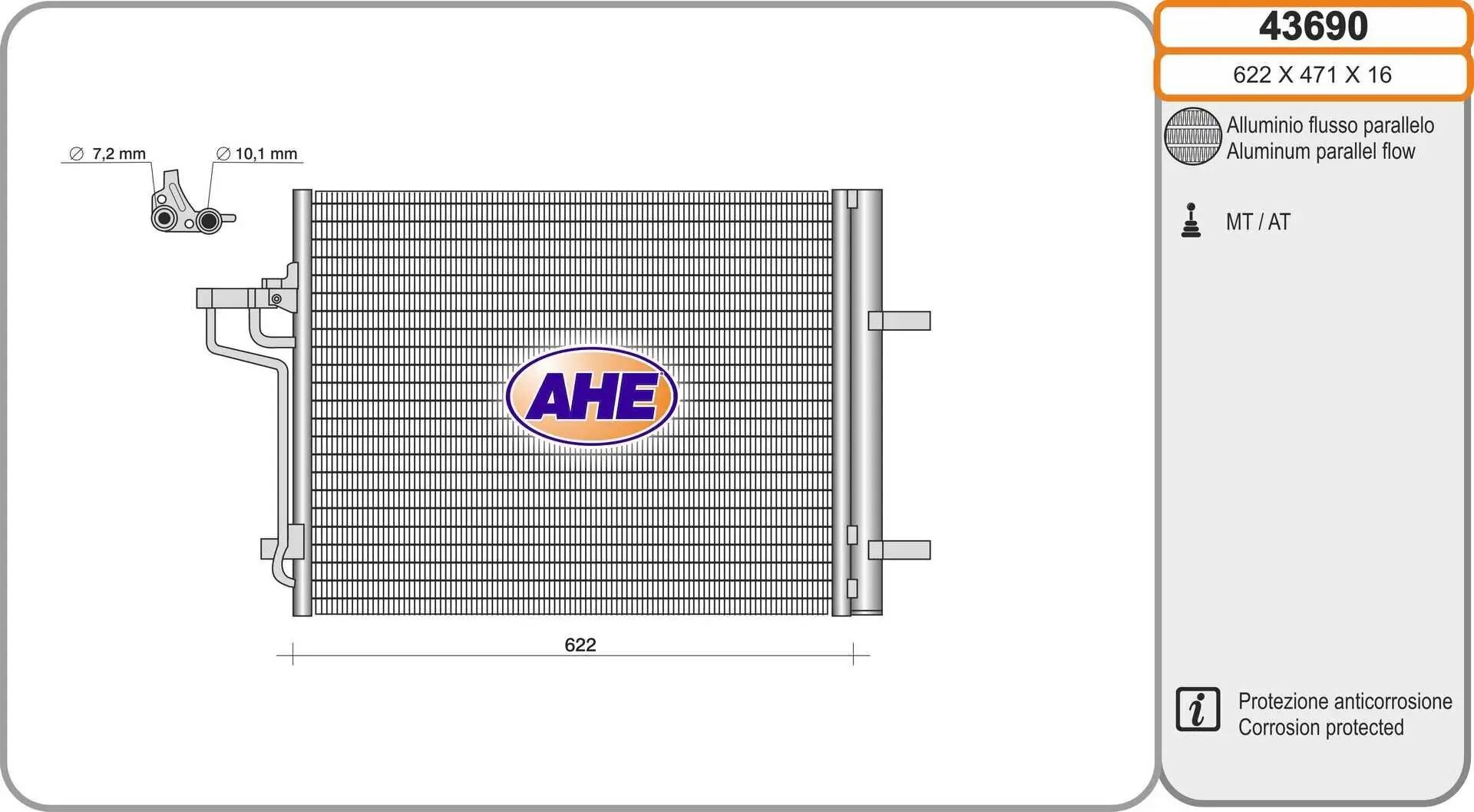 Kondensator, Klimaanlage AHE 43690