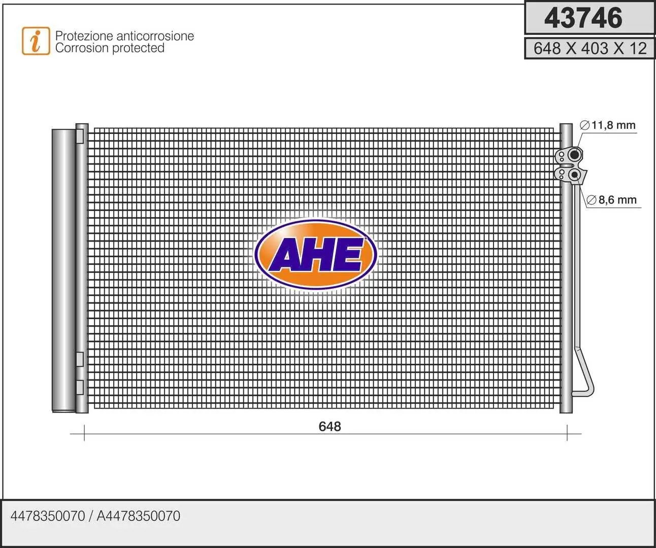 Kondensator, Klimaanlage AHE 43746