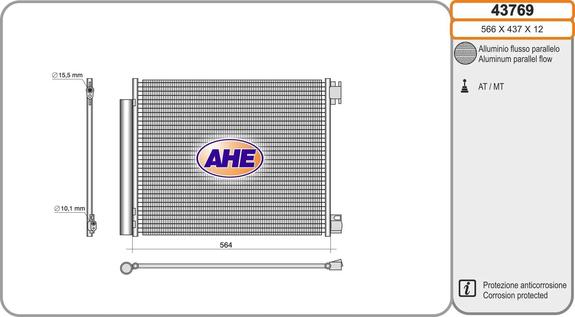 Kondensator, Klimaanlage AHE 43769